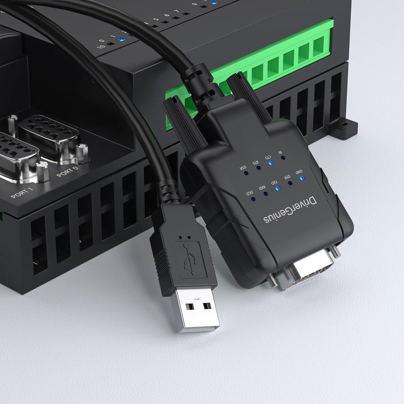 DriverGenius SerialPulseX-Series | USB to RS232 Serial Converter with 9 x LEDs - for Embedded Developers & Hobbyists | Works with Windows 11, macOS 15 【USB232A-E-A, 4-Pack】 - Image 4